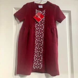BNWT Hanna Andersson red sweater dress in size 90